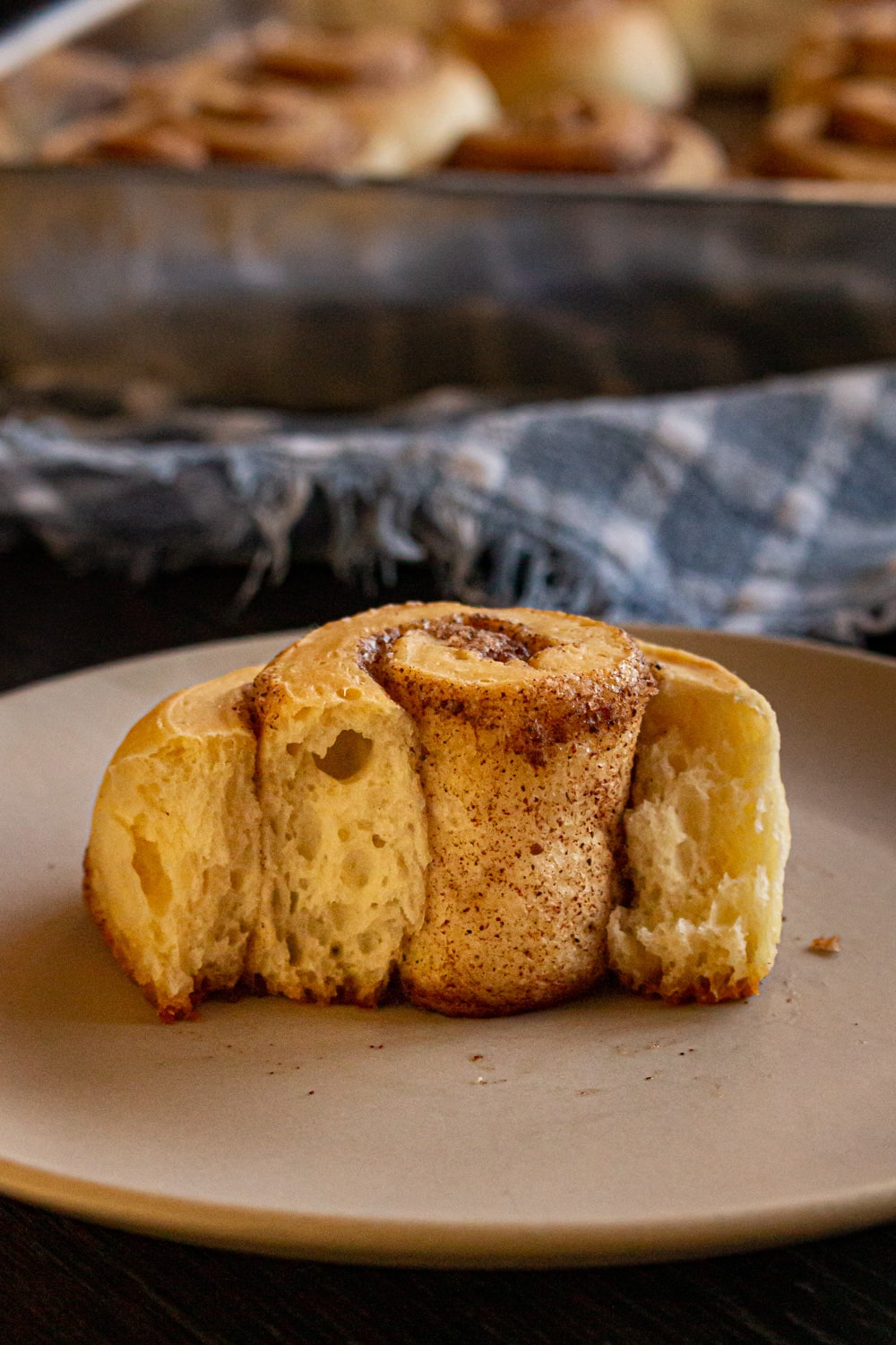 fatia do pão mostrando as camadas de massa