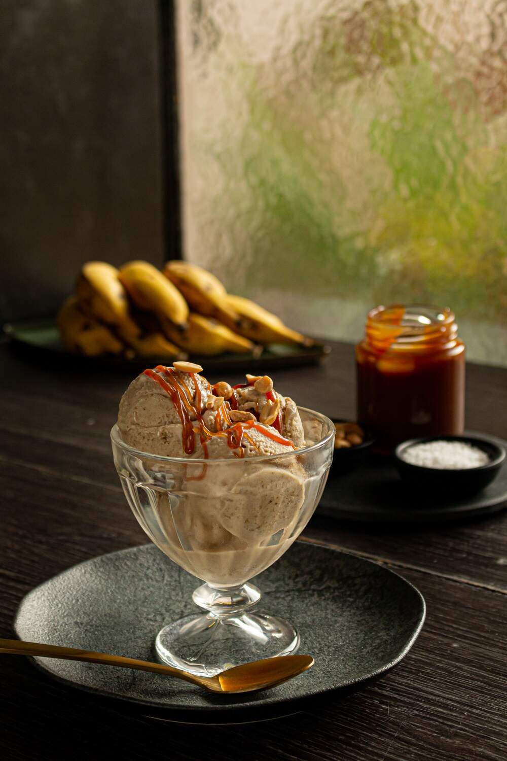 sorvete de banana caramelizada