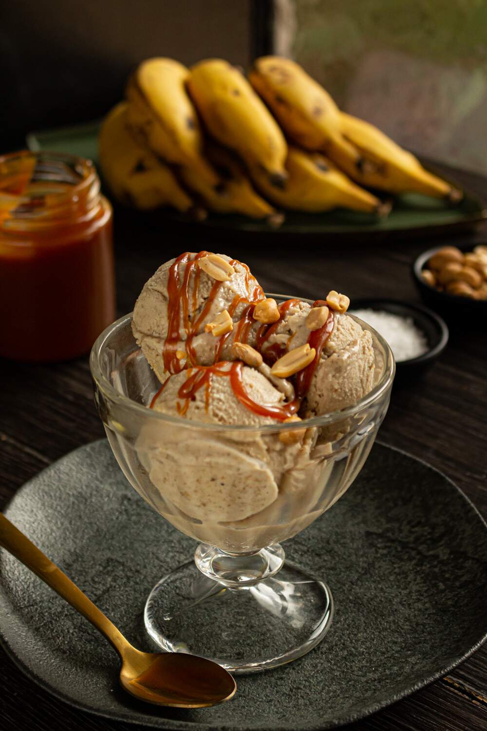 sorvete de banana caramelizada