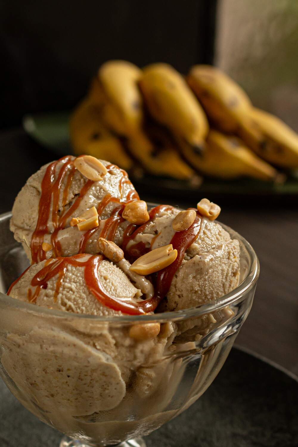 sorvete de banana caramelizada