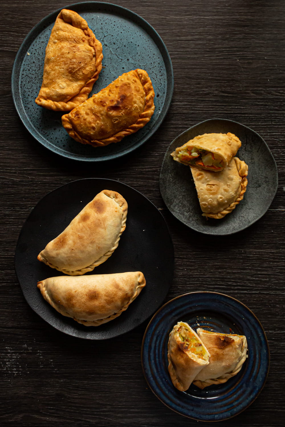 samosas fritas e assadas