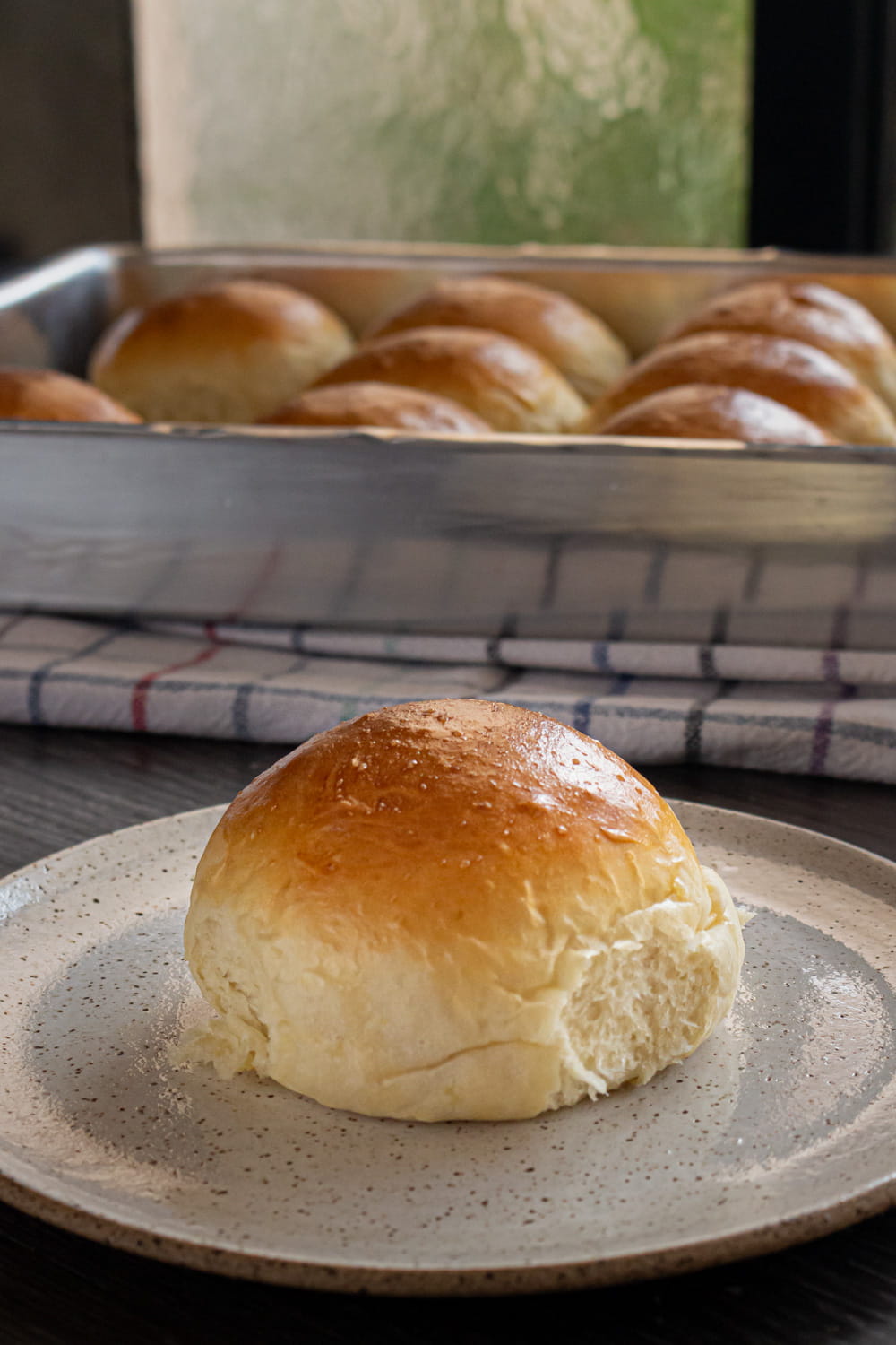 pão de batata em um pratinho