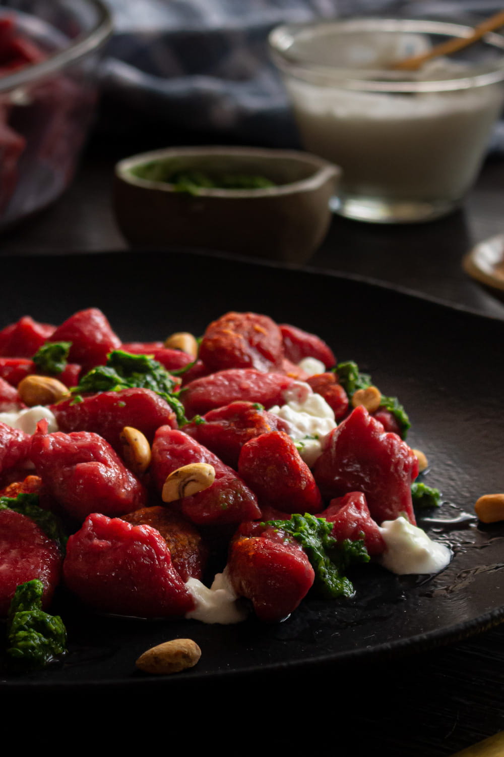 close no prato mostrando as cores e as texturas