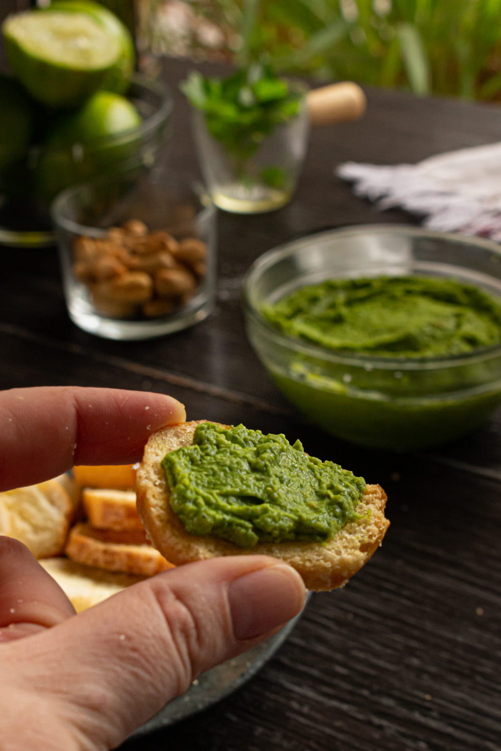 torrada com pesto