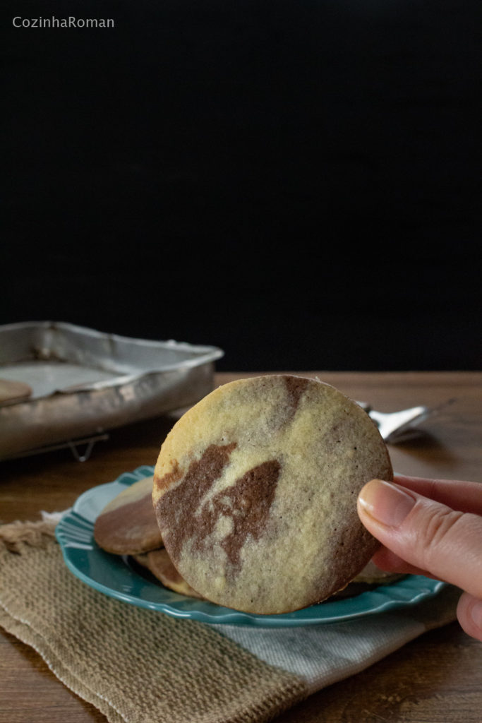 biscoitos marmorizados