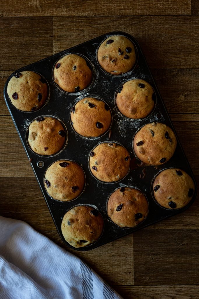 muffins de cranberry