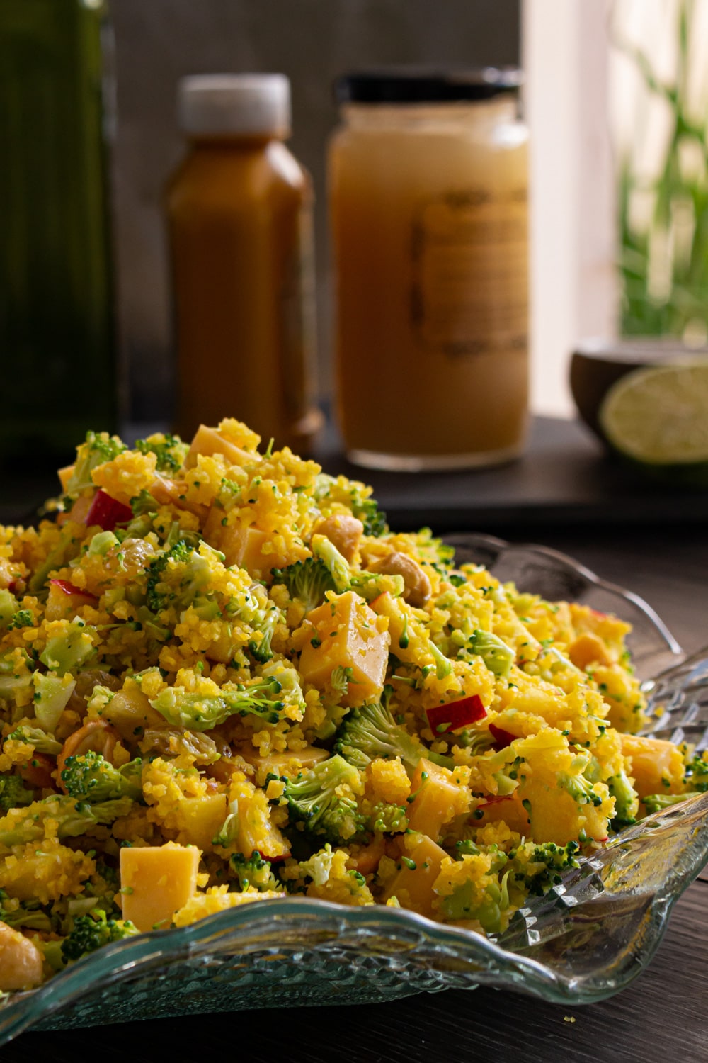 Salada de Brócolis com Cuscuz de milho