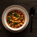 visão aérea de um tigela com a sopa